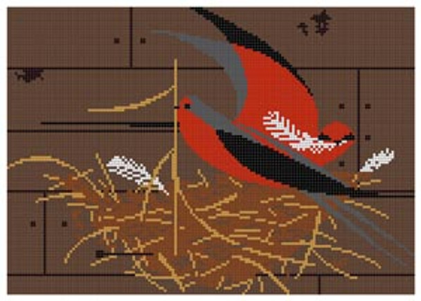 Barn Swallow (Red Birds) HC-B250 Charley Harper 13 Mesh 12x81⁄2