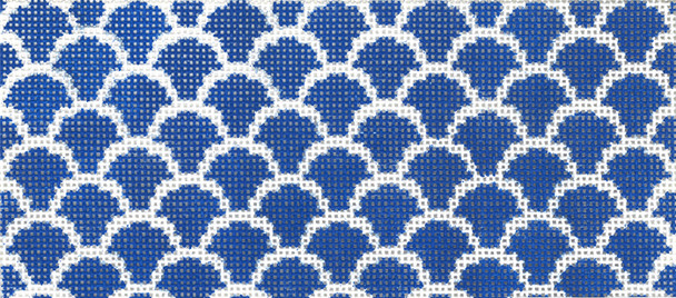 SOS2008 Dark Blue Scales 18 Mesh 6in x 2.75in BB Size Son of a Stitch Designs