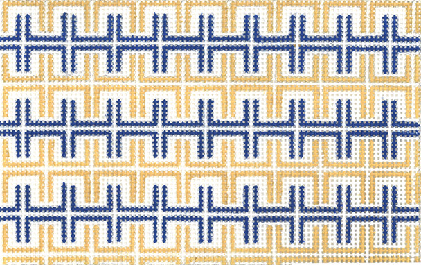 SOS5002 Navy & Yellow Keys 18 Mesh 5.25in x 3in BD Size Son of a Stitch Designs