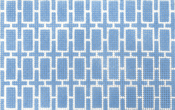 SOS5010 Light Blue Rectangles 18 Mesh 5.25in x 3in BD Size Son of a Stitch Designs