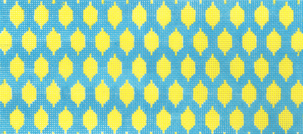 SOS6004 Lemons on Teal 18 Mesh 8.5in x 3.5in BR Size Son of a Stitch Designs