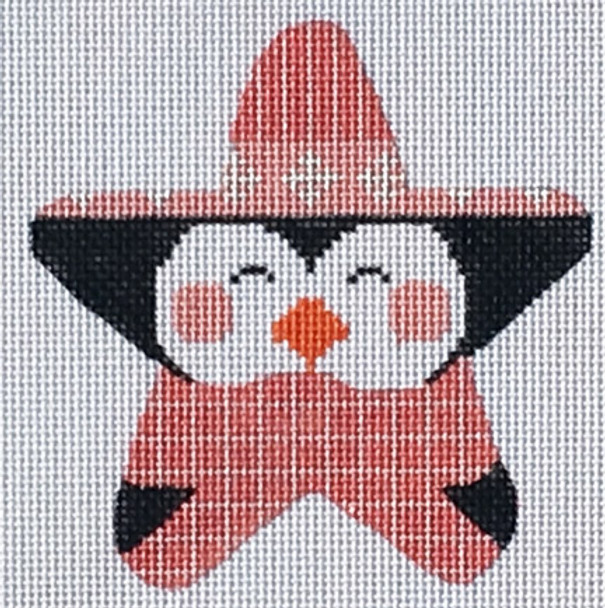 CH-266 Pink Penguin Star 3 ¼ x 3 ¼ 18 Mesh CH Designs