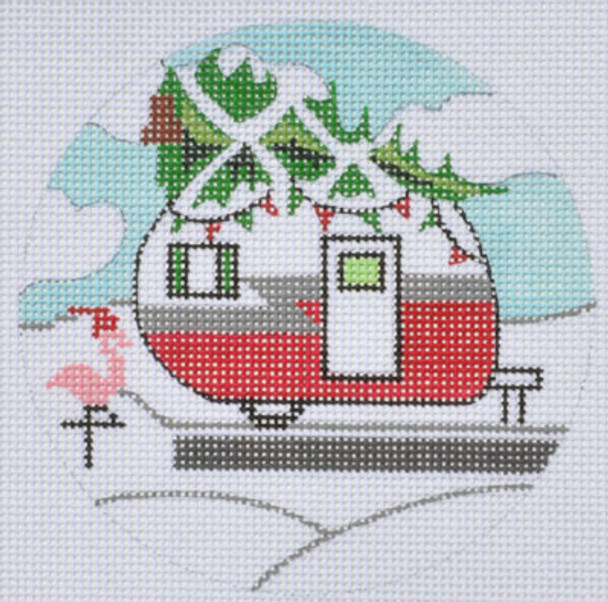 ZIA-05 Christmas Campervan 4” Round 18 Mesh ZIA DESIGNS Danji Designs