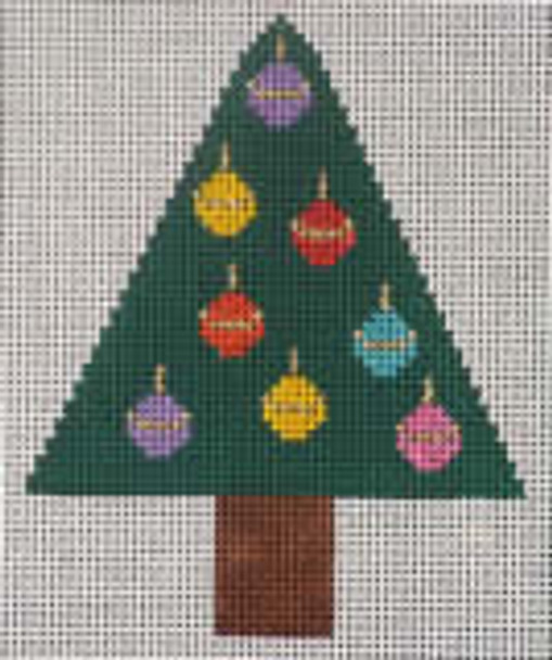 151s Ornaments Tree W/STITCH GUIDE  3.5 x 4.5 13 Mesh Map Designs 