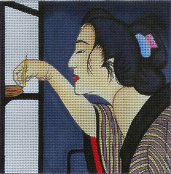 198 Geisha with Candle 8x8 13 Mesh Map Designs 