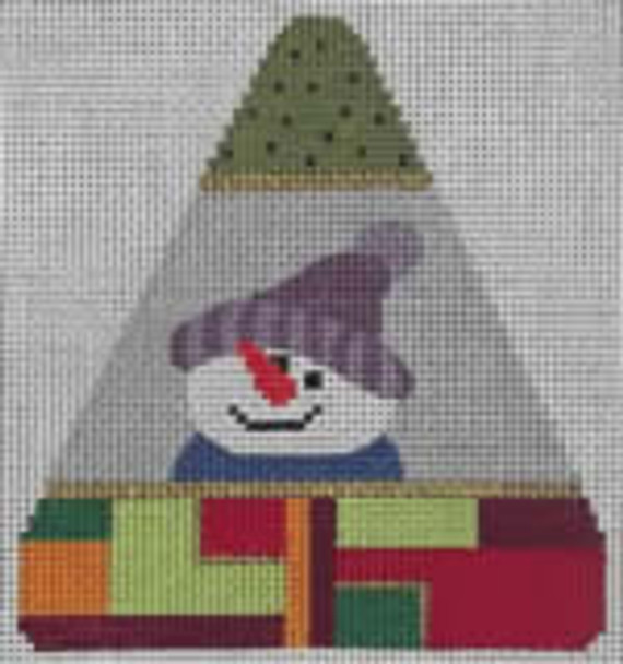 200C Snowman III ornament 4x4 tri 18 Mesh Map Designs 