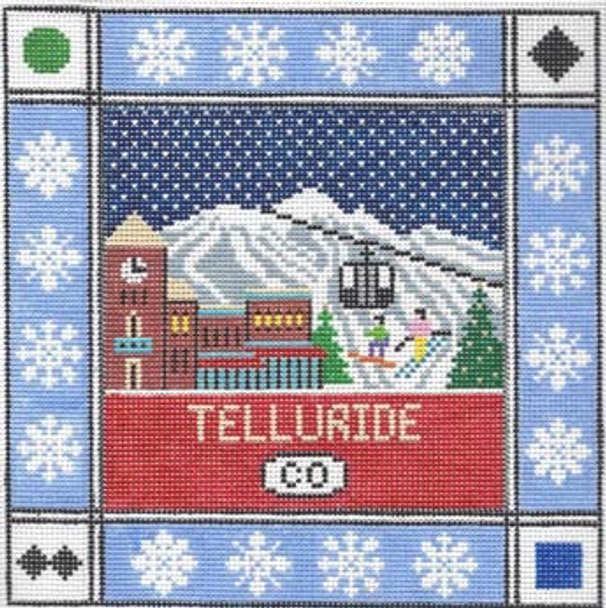 Telluride, Colorado Square 8.75 x 8.75 13 Mesh Doolittle Stitchery S113 