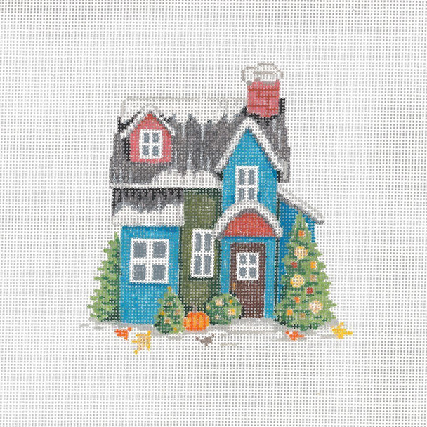 X-mas House III - November 4.5 x 5 Sandra Gilmore 18 Mesh 18-1033