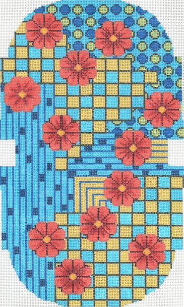 PR010 Geometric Floral Purse 6.5x11 PURSE Trubey Designs