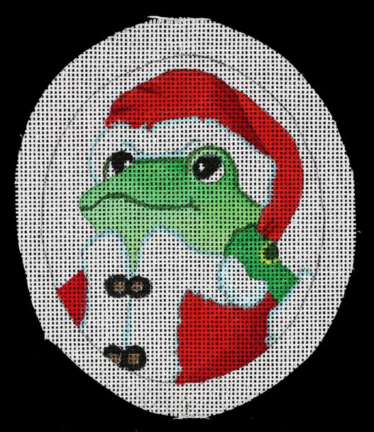 ED-918 It's Not Easy Being Green $anta 18g, 4" x 4.5" oval DeDe'sNeedleworks
