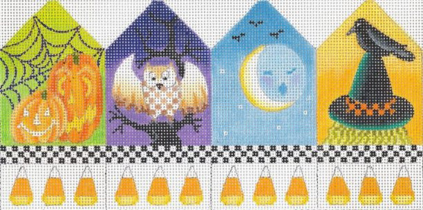 ED-17162 Halloween Tassel Top 18g,4"x 8" DeDe's Needleworks