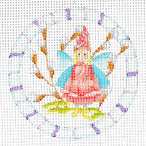 ED-18082 Forest Rose Fairy 18g, 4.75" dia. DeDe's Needleworks