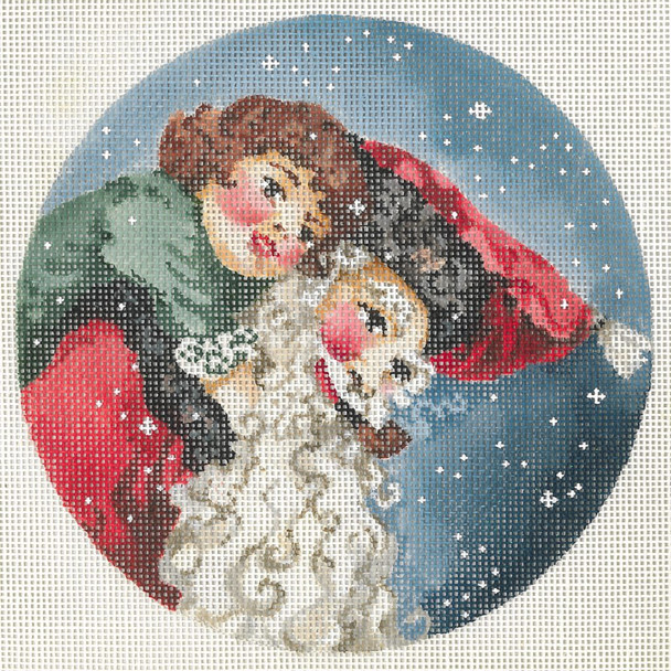 JJO-2077 Father Christmas & Tiny Tim 18g, 6" diameter JOY JUAREZ  