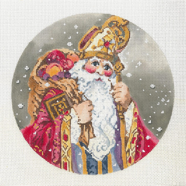 JJO-2094 Saint Nick With Staff 18g, 6.5" diameter JOY JUAREZ  