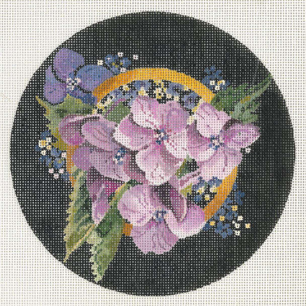 ORNAMENT JJO-2120 Violets 18g, 6.25" diameter JOY JUAREZ