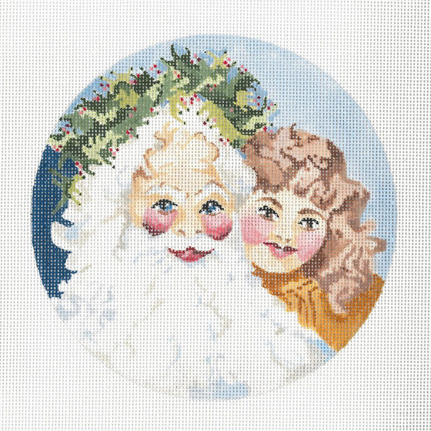 JJO-2138 Santa &. Girl 18g, 6.5" diameter JOY JUAREZ  