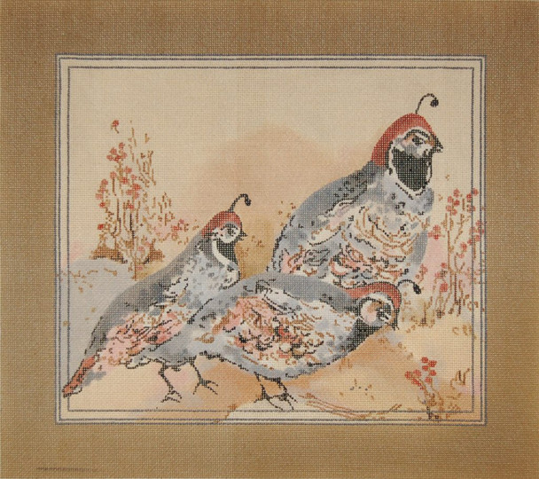 PICTURE JJP-3024 Desert Quails 18g, 14" x 12.5"JOY JUAREZ