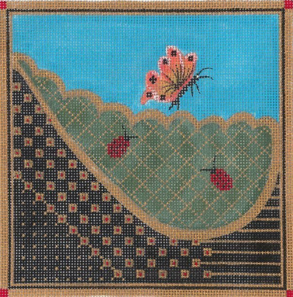 GS-005 Triptych Butterfly & 2 Beetles 18g 6"x 6" Sharon G 