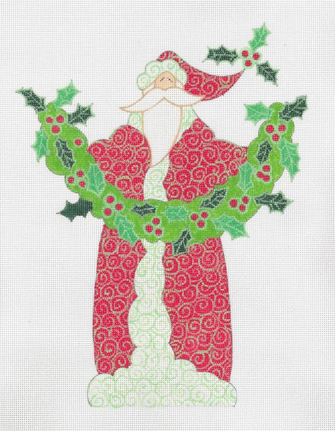 CB-154 The Holly Santa 18g, 8" x 10.75" CURTIS BOEHRINGER