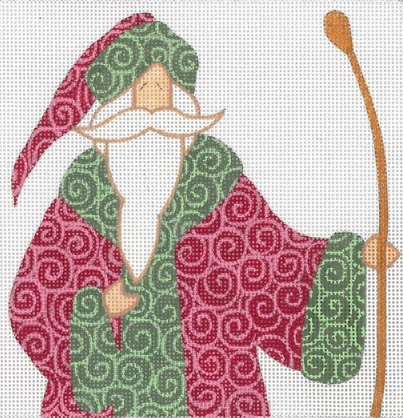 CB-240 The Red & Green Santa Square 18g, 5.25" x 5.25"CURTIS BOEHRINGER