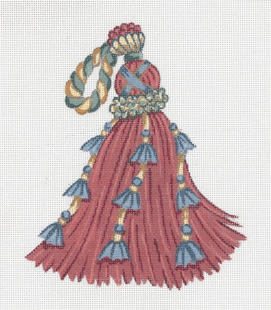 126-A Single Tassel Rust/Blue 18g, 6" x 7" Creative Needle