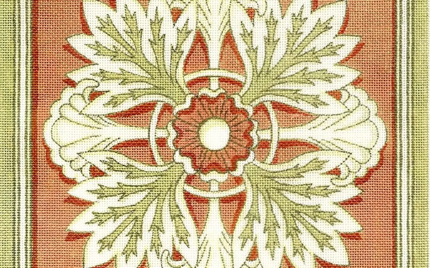 316-A Beige Brick Medallion 13g, 13" x 13" Creative Needle