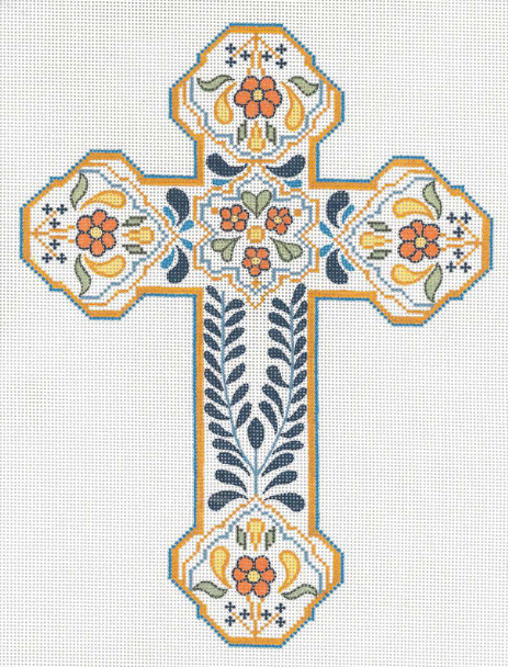 441-JH Cross Floral Italian #1 Creative Needle