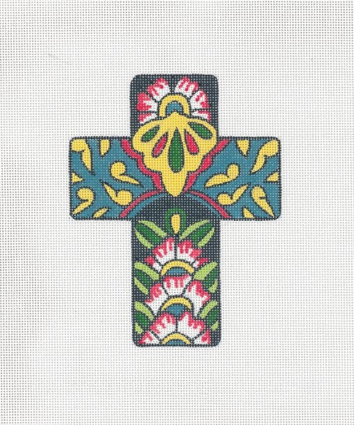 548-JH Cross Detailed Talavera 18g, 4.5" x 6" Creative Needle