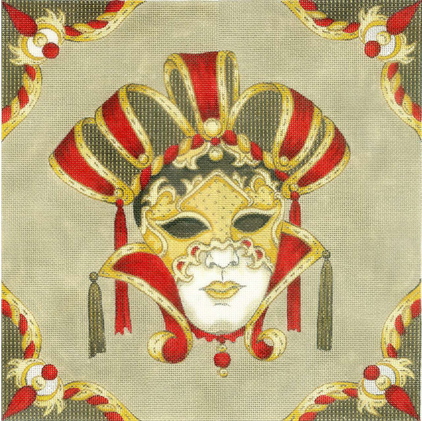 614-A Venetian Carnival Mask-Female 18g, 12" x 12" Creative Needle