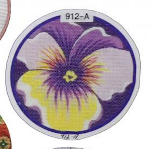 912-A Pansy in Purple jewel Case PreFinished 4.5″ diameter, 2.5″ height Example Shown Creative Needle