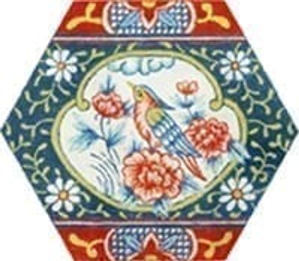 OD-111 Six-Sided Imari w/ Bird 13g, 10" x 9"  Creative Needle