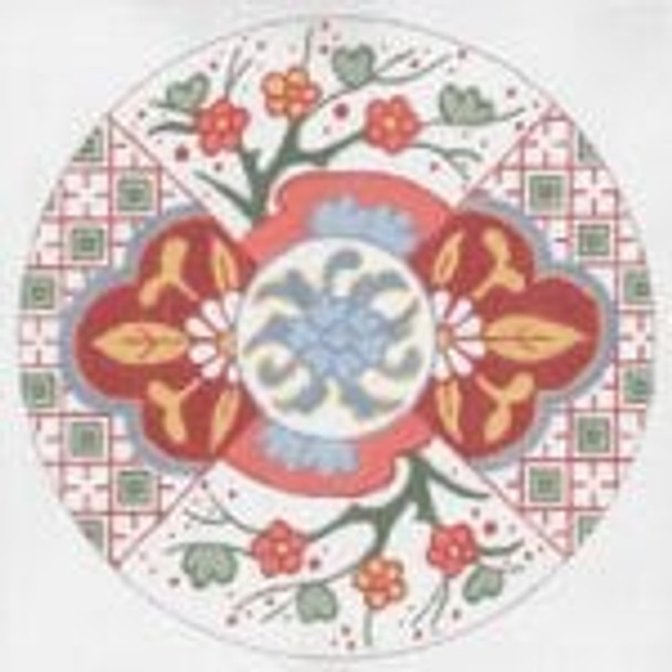 OD-131 Imari Square Light Blue/Rust  13g, 10" x 10" Creative Needle