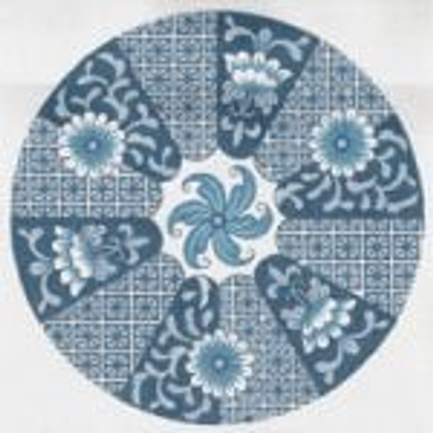 OD-210  All Blue Round Imari 13g, 13" diameter Creative Needle