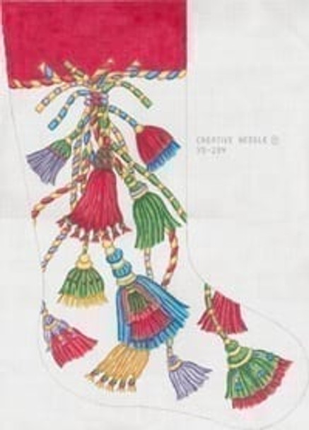 XS-234 Stocking with Colorful Tassels Creative Needle