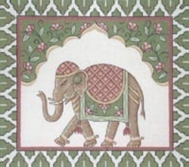 OD-192 Oriental Elephant w/ Border 13g, 13" x 11"Creative Needle