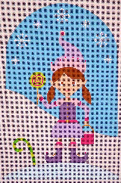 CH409 Kringle Belle Mini - Candy Elf 5x8 EyeCandy Needleart