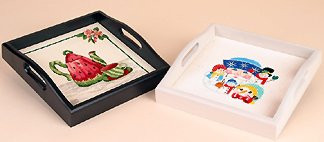 Tray 68002 Sudberry Gloss White Small Square (9 1⁄2 x 9 1⁄2 Design) (10 x 10 overall) Pattern Not Included