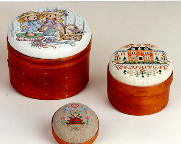 99641 Large Round Sewing Box back left SHAKER BOX Sudberry Pattern Not Included