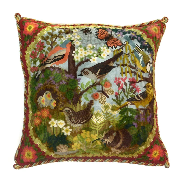 Hedgerow With Dark Red Background Elizabeth Bradley Designs