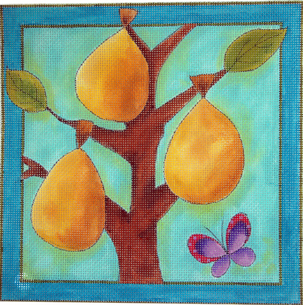 G-125B The Pear Tree 13 Mesh 9.25 SQUARE Renaissance Designs