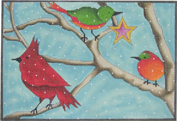 IAR-107A/1 Winter Song Birds 11 x 7.5 13 Mesh Renaissance Designs