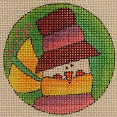 N-S-133/7 Frosty Friend 7 18 Mesh 2.5 Diameter 18 Mesh With Stitch Guide Renaissance Designs