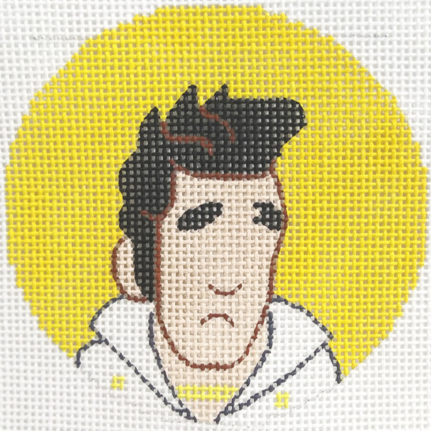 BJ226 Elvis Lee's Needle Arts 3in Round  Mesh size: 18 Hand-painted canvas