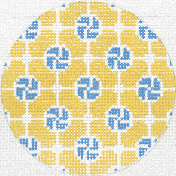 SOS1013 Blue & Yellow Pinwheels Son of a Stitch Designs