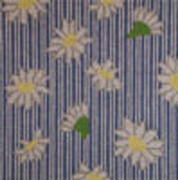 PIL204 J. Child Designs daisy on blue stripe Small