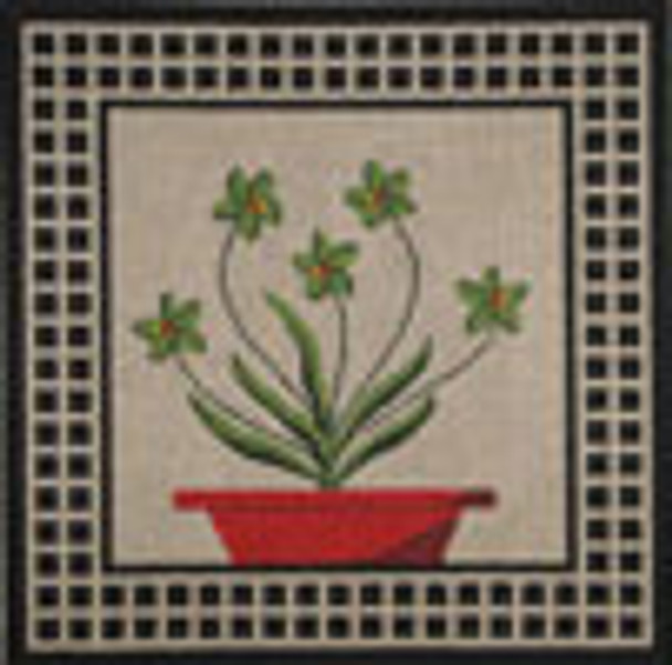 PIL201 J. Child Designs green flowers red pot