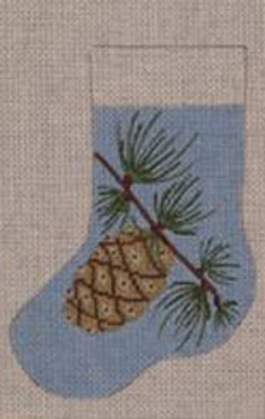 STK105 J. Child Designs Stocking mini pinecone
