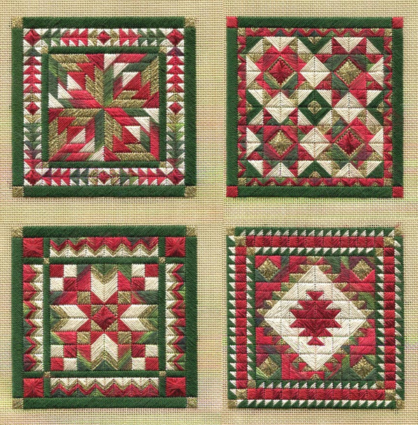 HOLIDAY ORNAMENTS #2 (CC) Average count 82 x 82 Laura J Perin Designs Counted Canvas Patternn Only