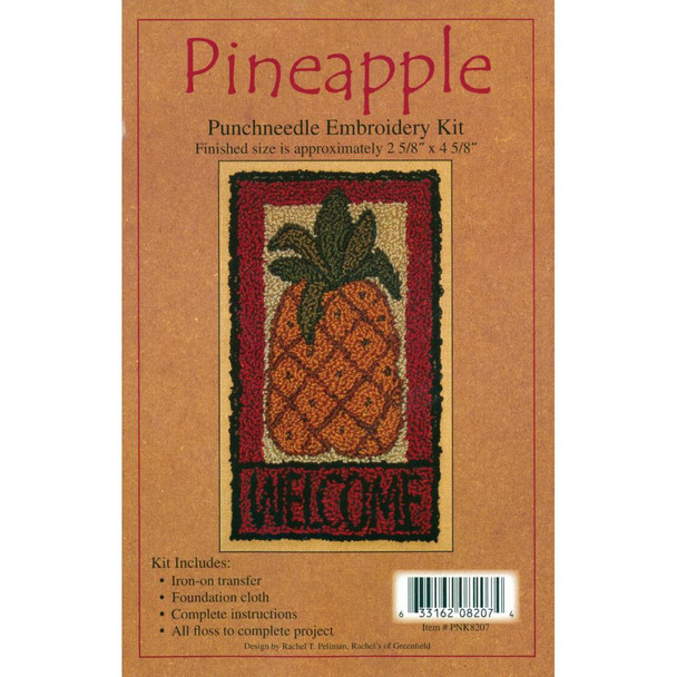 Pineapple Punch Needle Kit 2.625"X4.62 Rachel's Of Greenfield