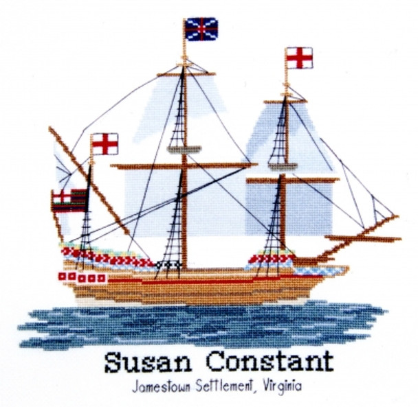 PC541 Susan Constant  18ct Aida 9" x 8.5" The Posy Collection